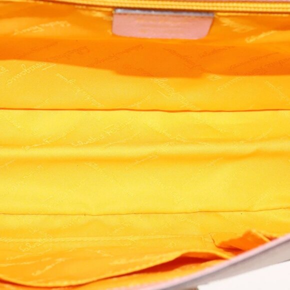 Salvatore Ferragamo Gancini Hand Bag Leather Pink Auth 108902V - Picture 12 of 16